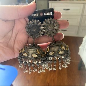 Flower Jhumka Indian earring